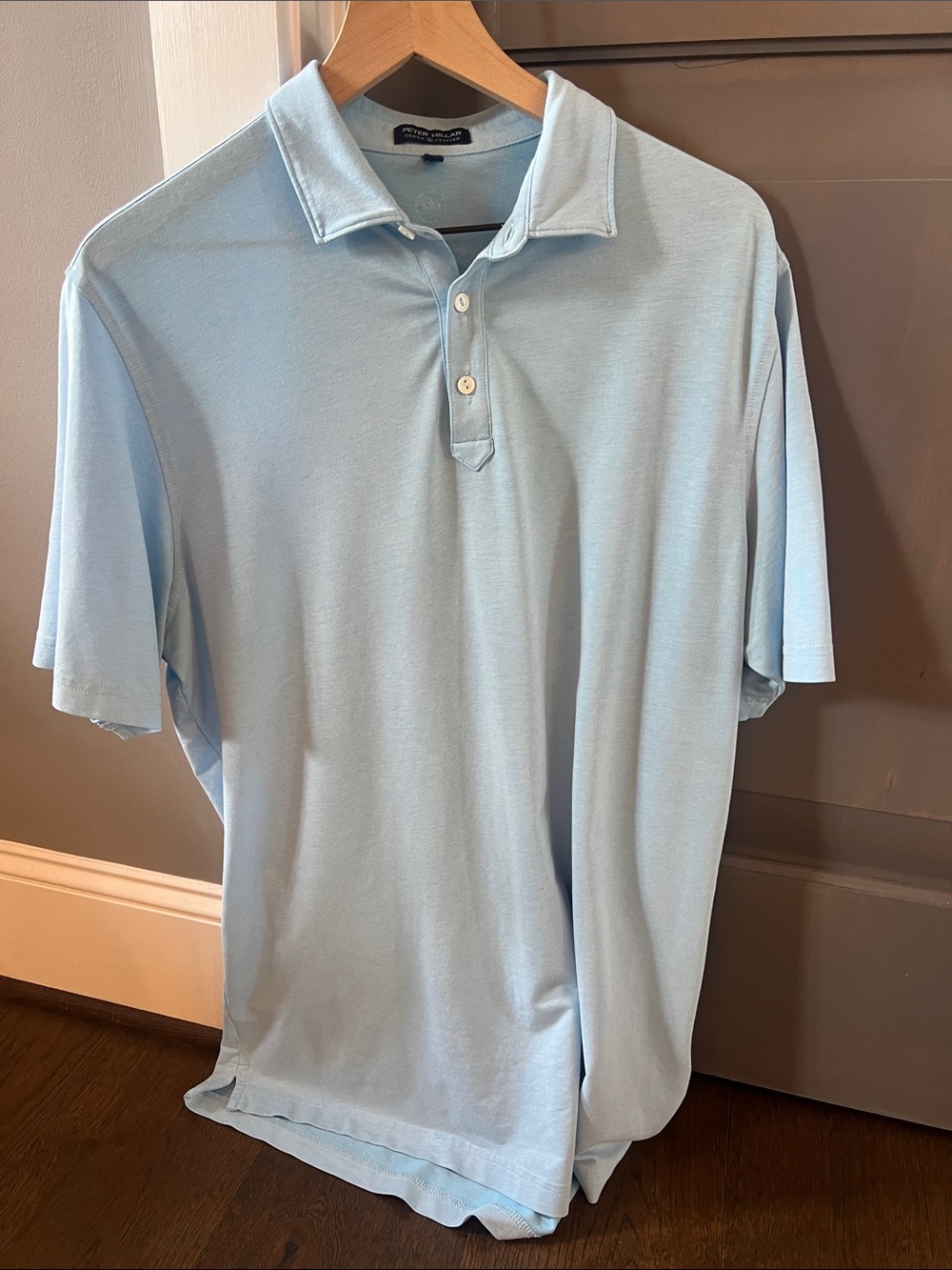 Peter Millar Light Blue Short Sleeve Polo
